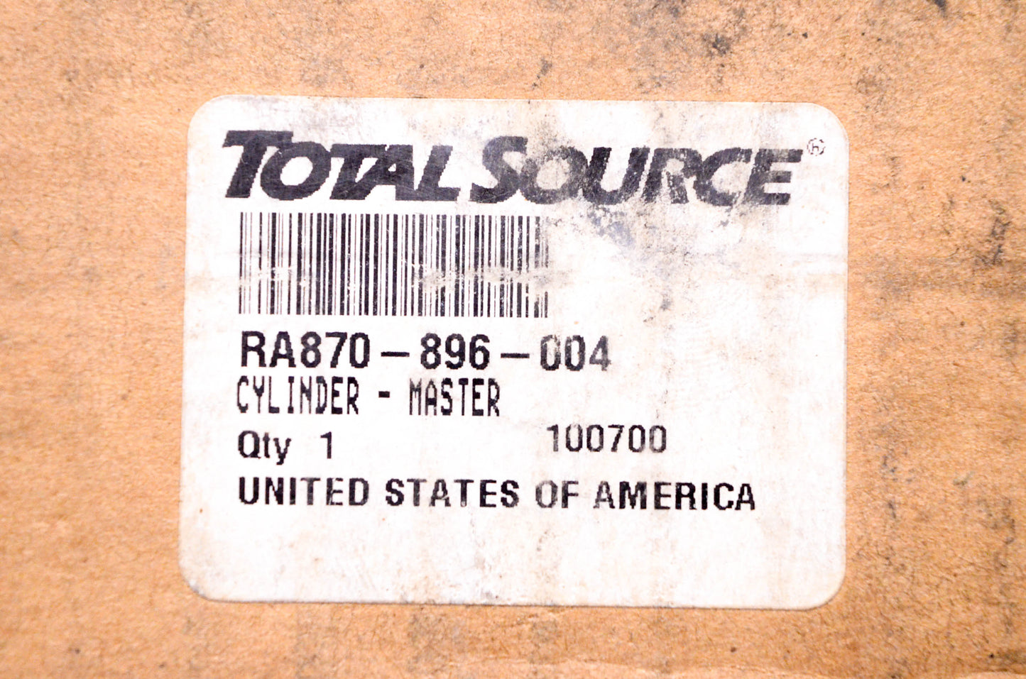 Total Source 870-896-004, RA870-896-004 Master Cylinder fits Raymond NOS