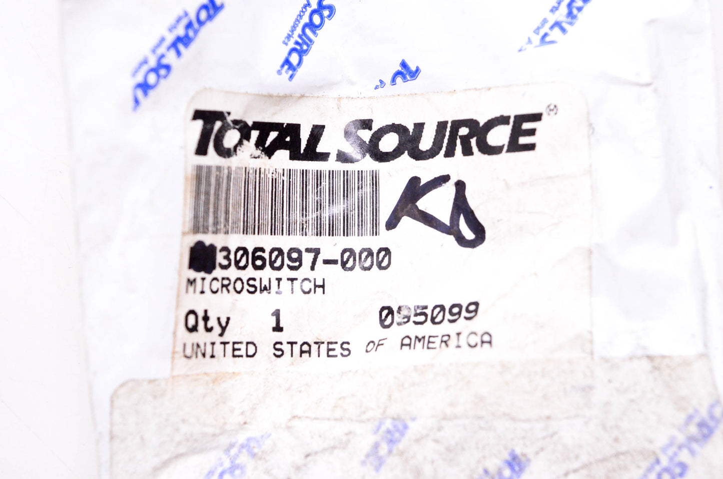 Total Source 306097-000, KO306097-000 Microswitch fits Komatsu NOS