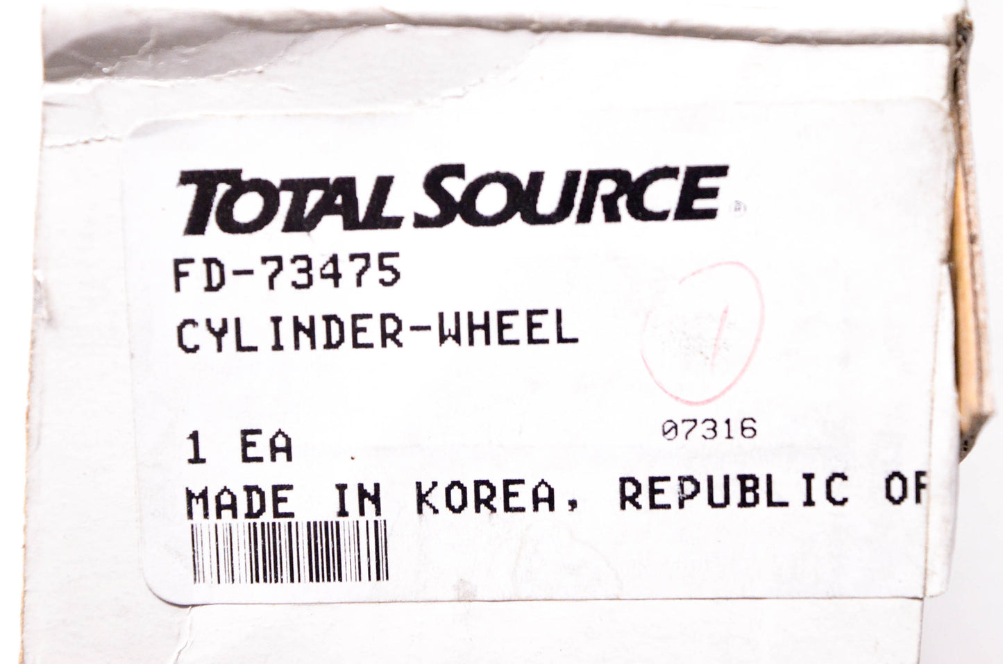 Total Source FD-73475, 121892 Wheel Cylinder fits Clark NOS