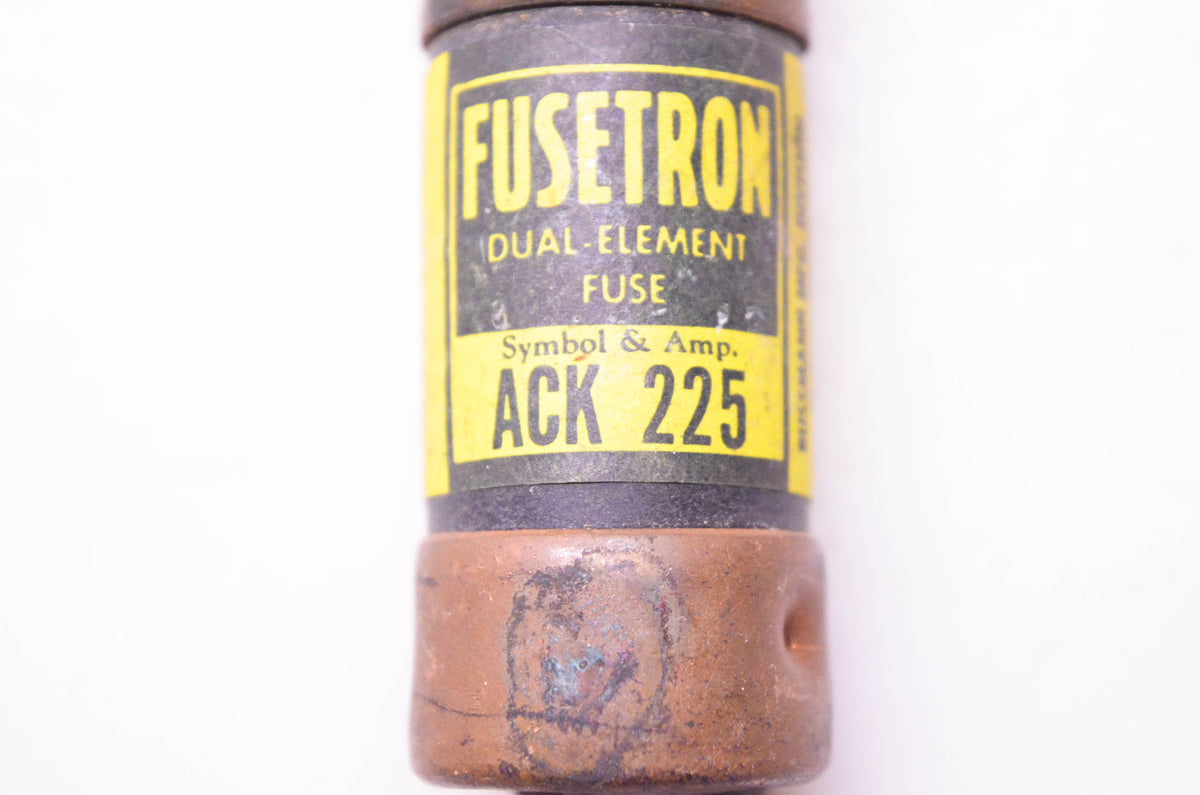 Bussmann ACK225 Fusetron Dual-Element Fuse 225 Amp NOS