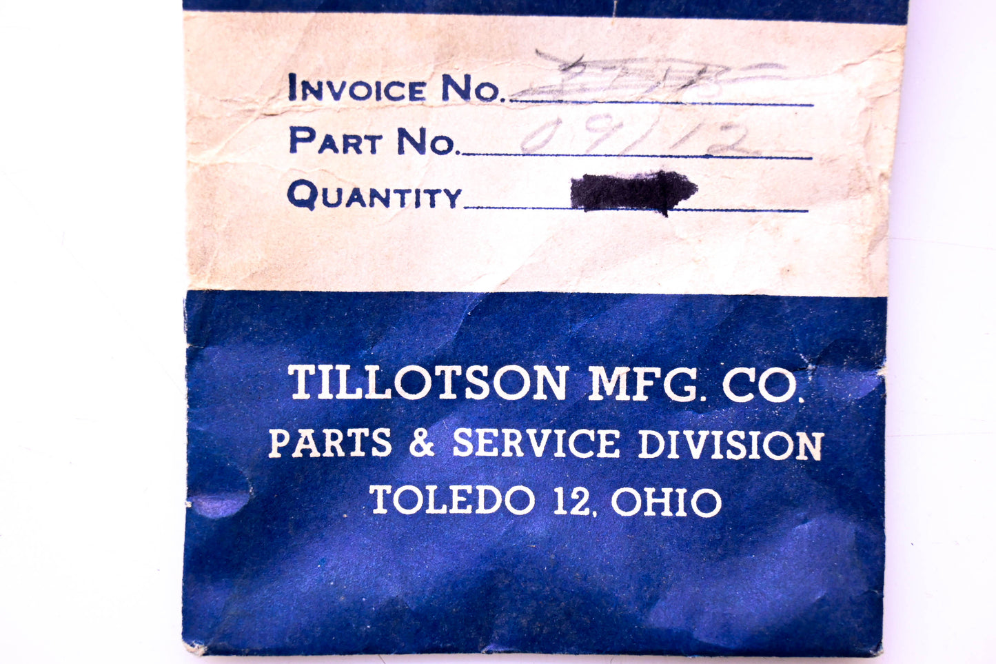 Tillotson 09112, 0705 Mixture Screw Packing NOS
