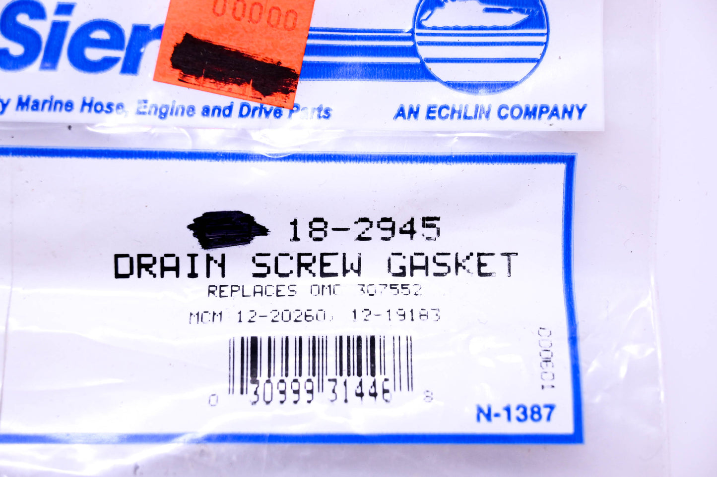 Sierra 18-2945 Drain Screw Gasket Qty 6 NOS