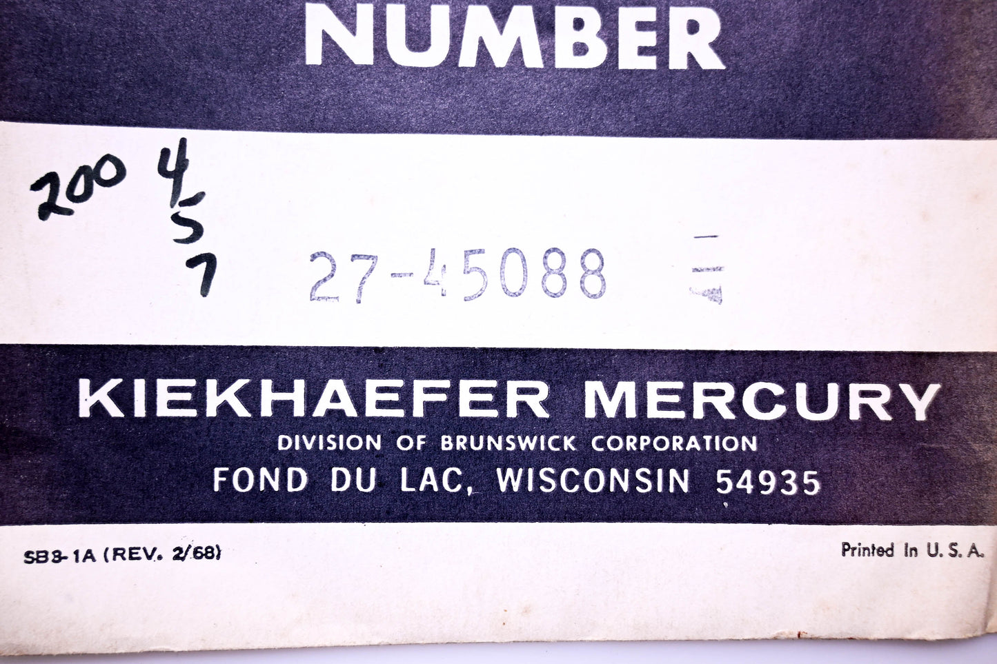 Aftermarket 27-45088 Gasket NOS