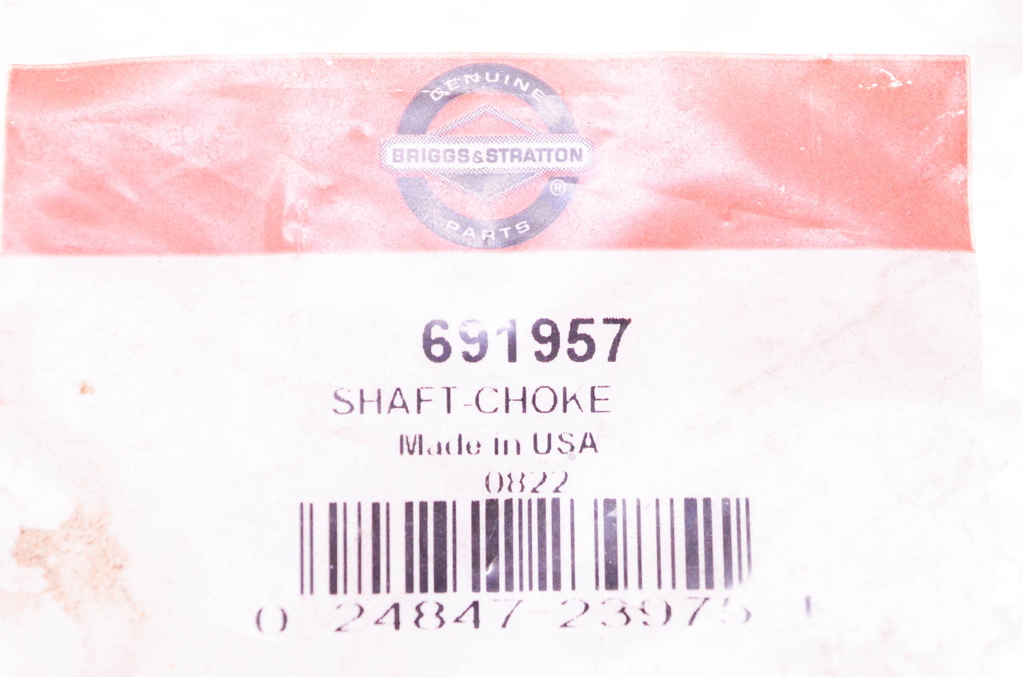 New OEM Briggs & Stratton 691957 Choke Shaft NOS