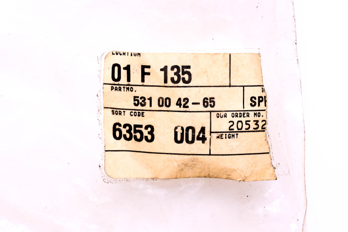 New OEM Husqvarna 531004265 Spring NOS