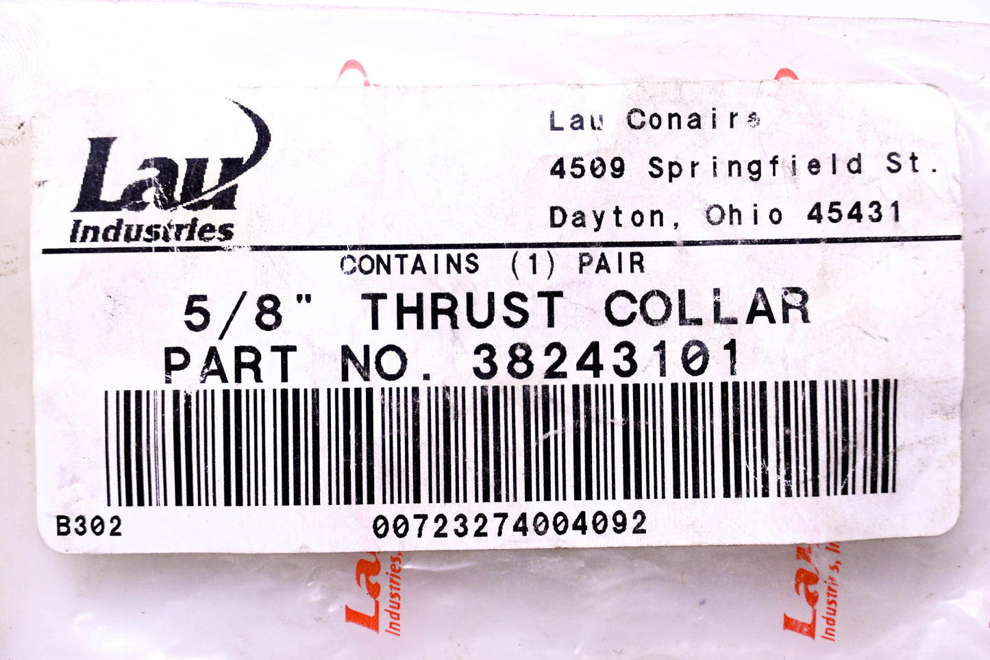 Lau 38243101 Thrust Collar Kit NOS