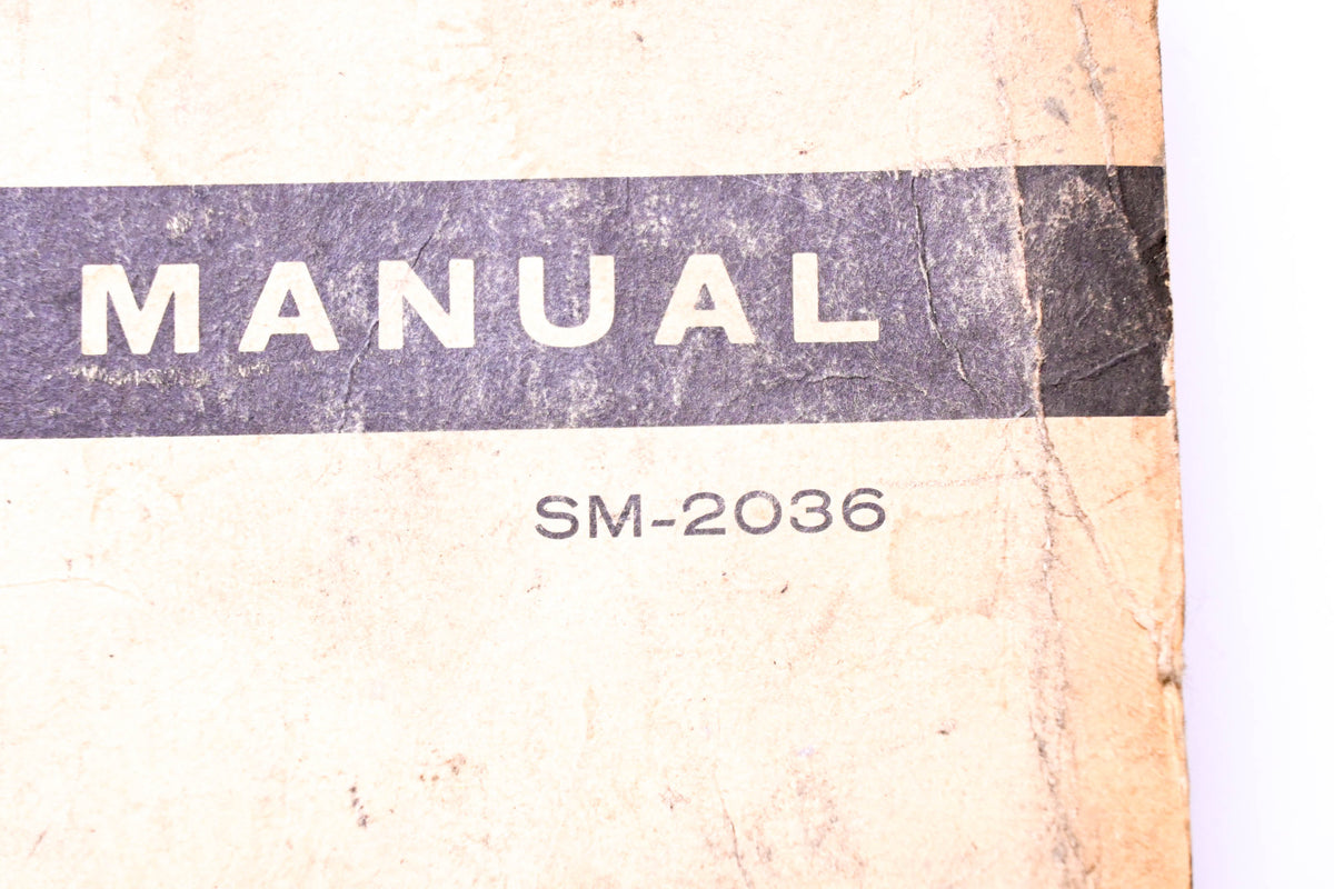 OEM John Deere SM-2036 Service Manual John Deere 2000 Series Wheel Tractors