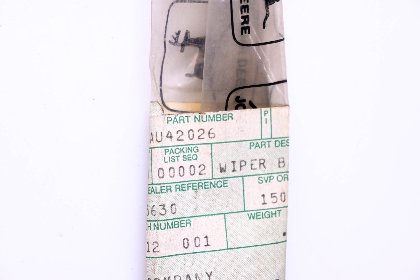 New OEM John Deere AU42026 Wiper Blade NOS
