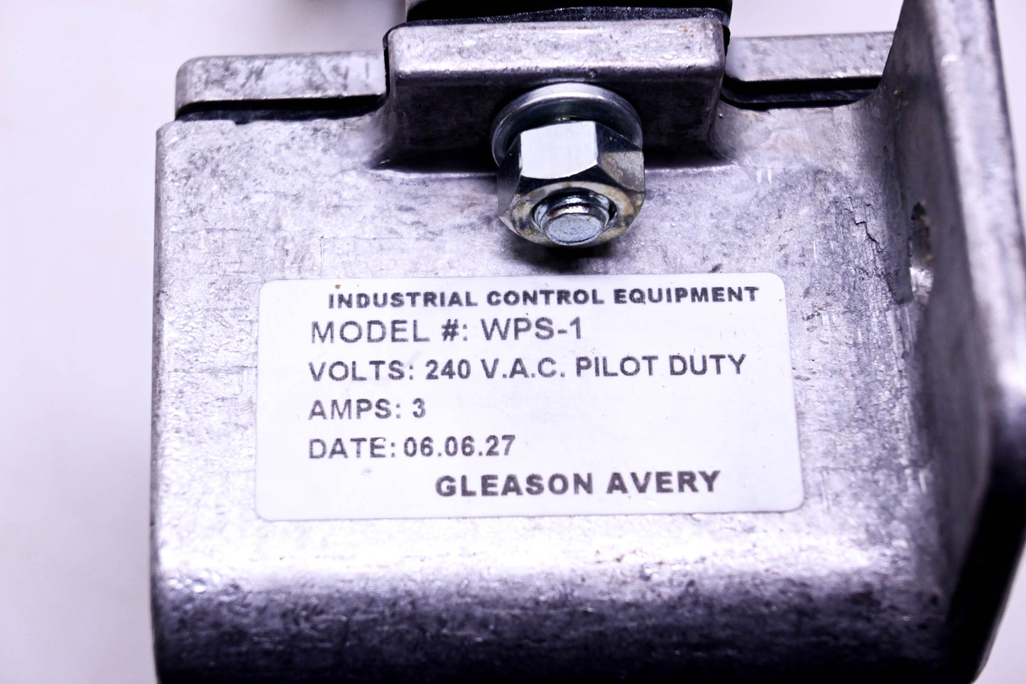 Gleason-Avery WPS-1, A-3982 Wall Mount Pull Switch NOS