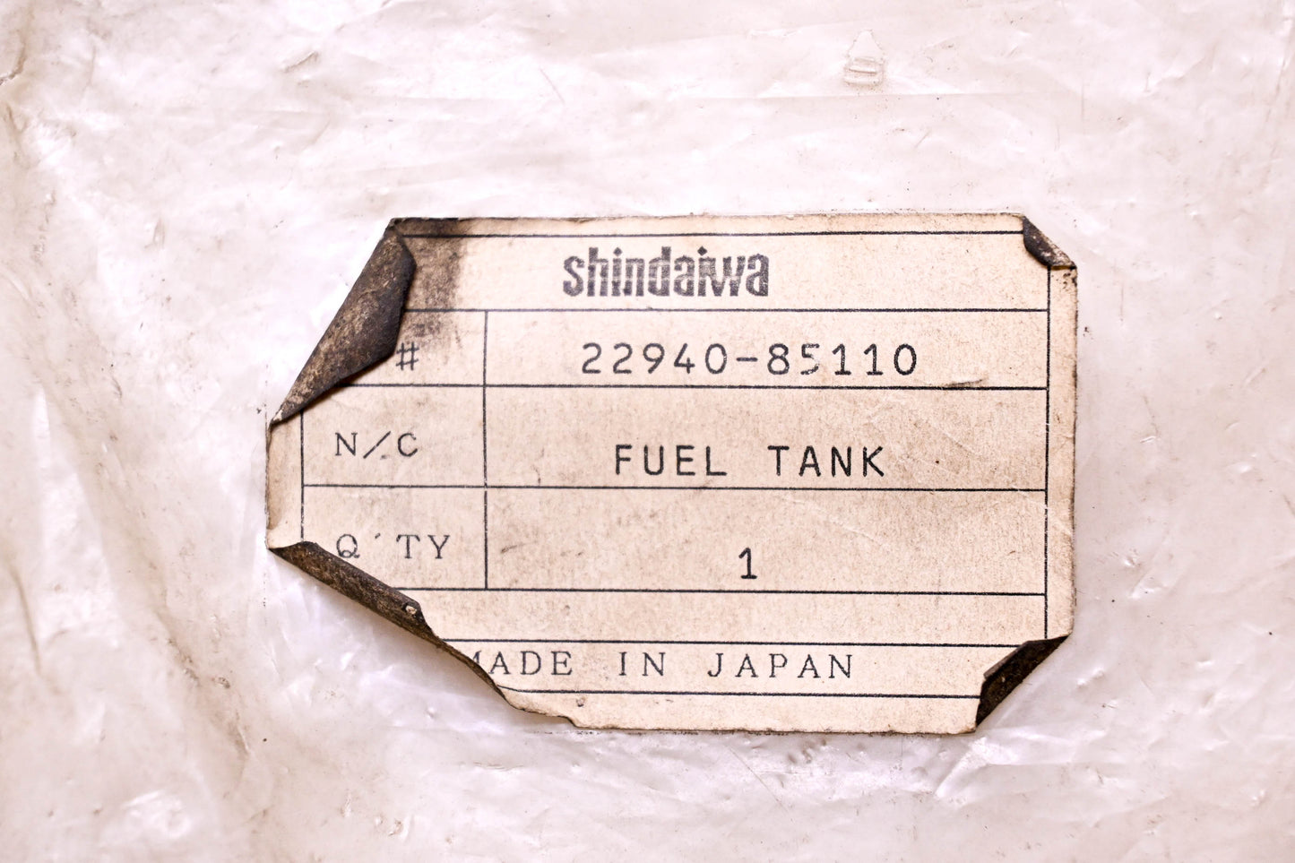 Shindaiwa 22940-85110 Fuel Tank NOS