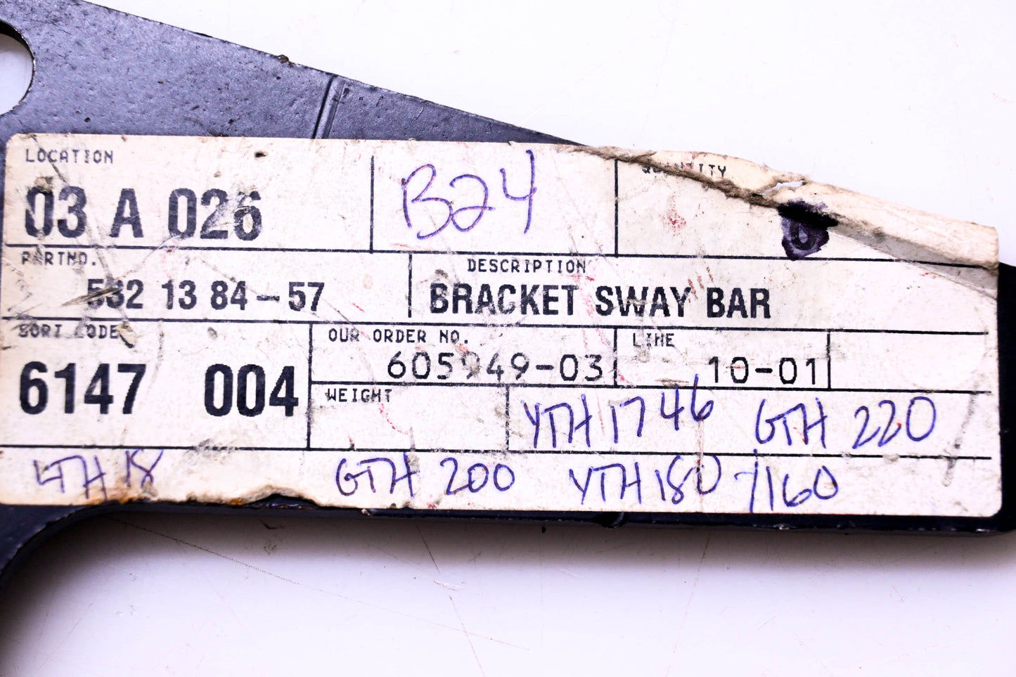 New OEM Husqvarna 532138457, 532 13 84-57 Sway Bar Bracket NOS