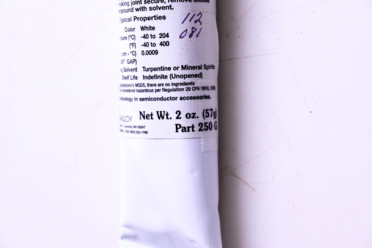 Aavid Thermalloy 250G, 49643 Thermalcote Thermal Joint Compound NOS