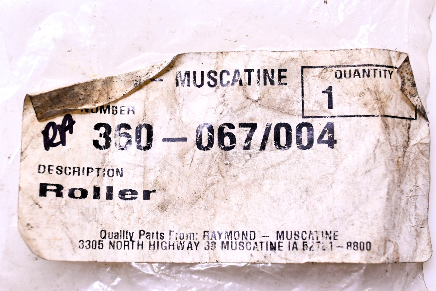 Total Source 360-067/004, RA360-067/004 Roller fits Raymond NOS