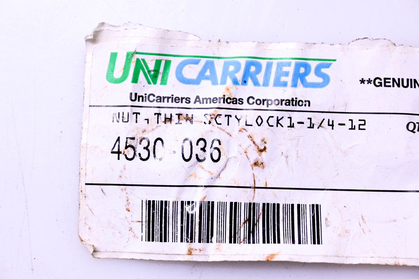 UniCarriers 4530-036 Lock Nut NOS