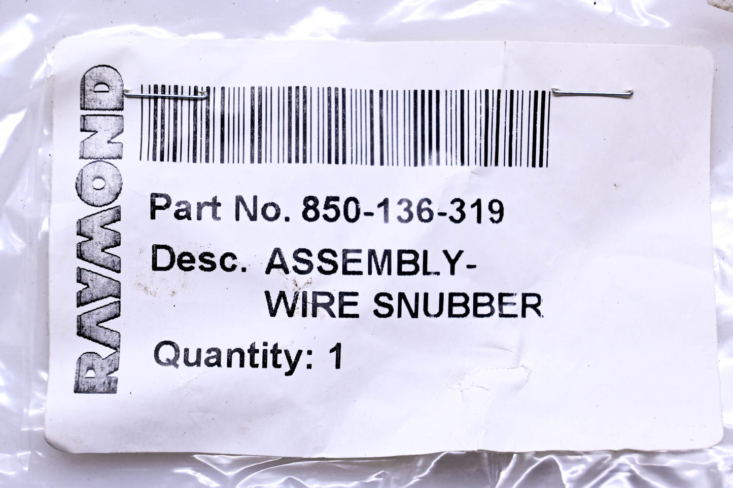 Raymond 850-136-319 Wire Snubber Assembly NOS