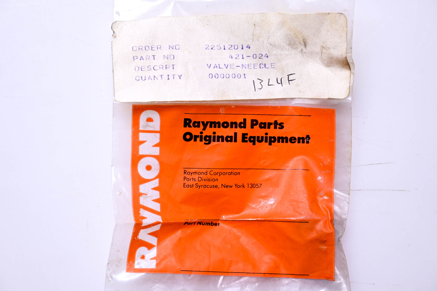 Raymond 421-024 Needle Valve NOS