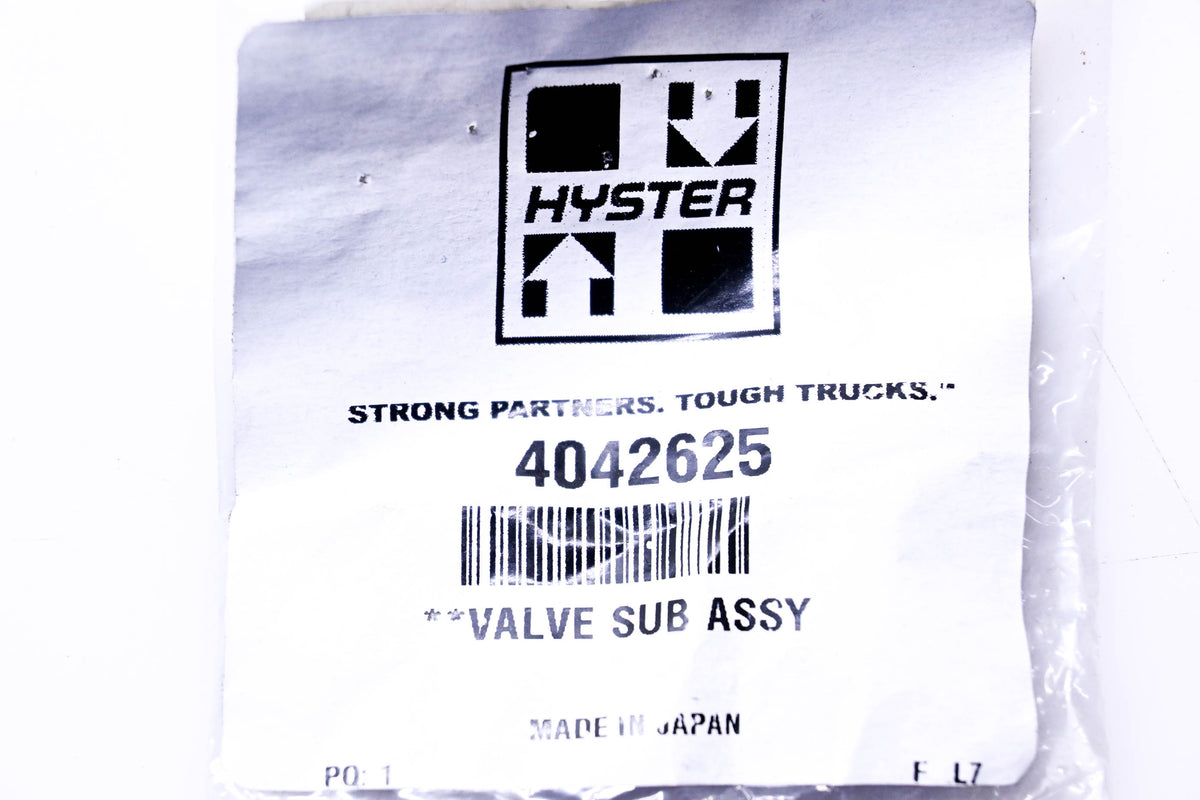 Hyster 4042625 Valve Sub Assembly NOS