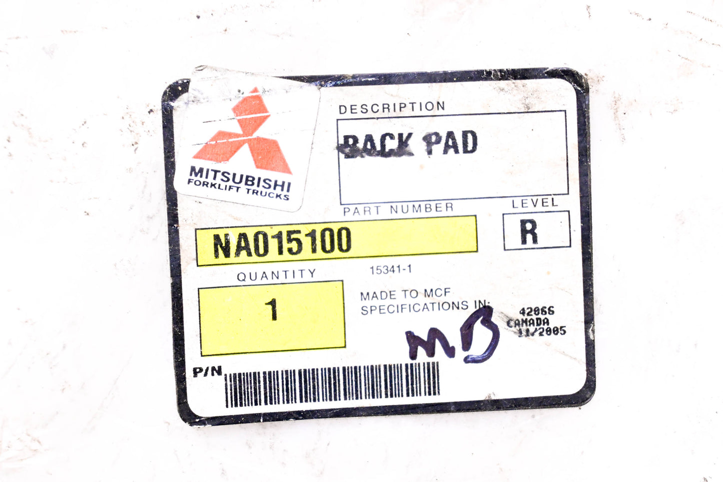Mitsubishi NA015100 Back Pad NOS