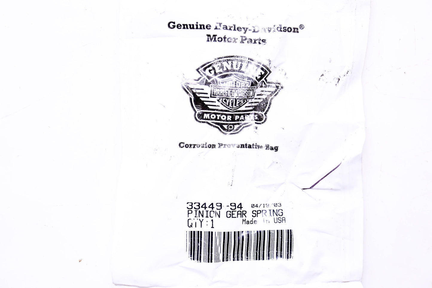 New OEM Harley-Davidson 33449-94 Pinion Gear Spring NOS