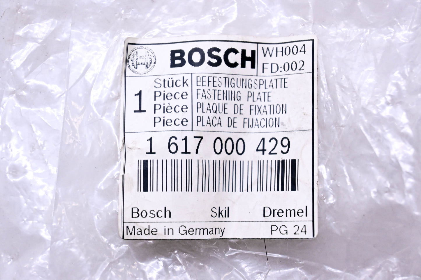 Bosch 1 617 000 429, 1-617-000-429 Fastening Plate NOS