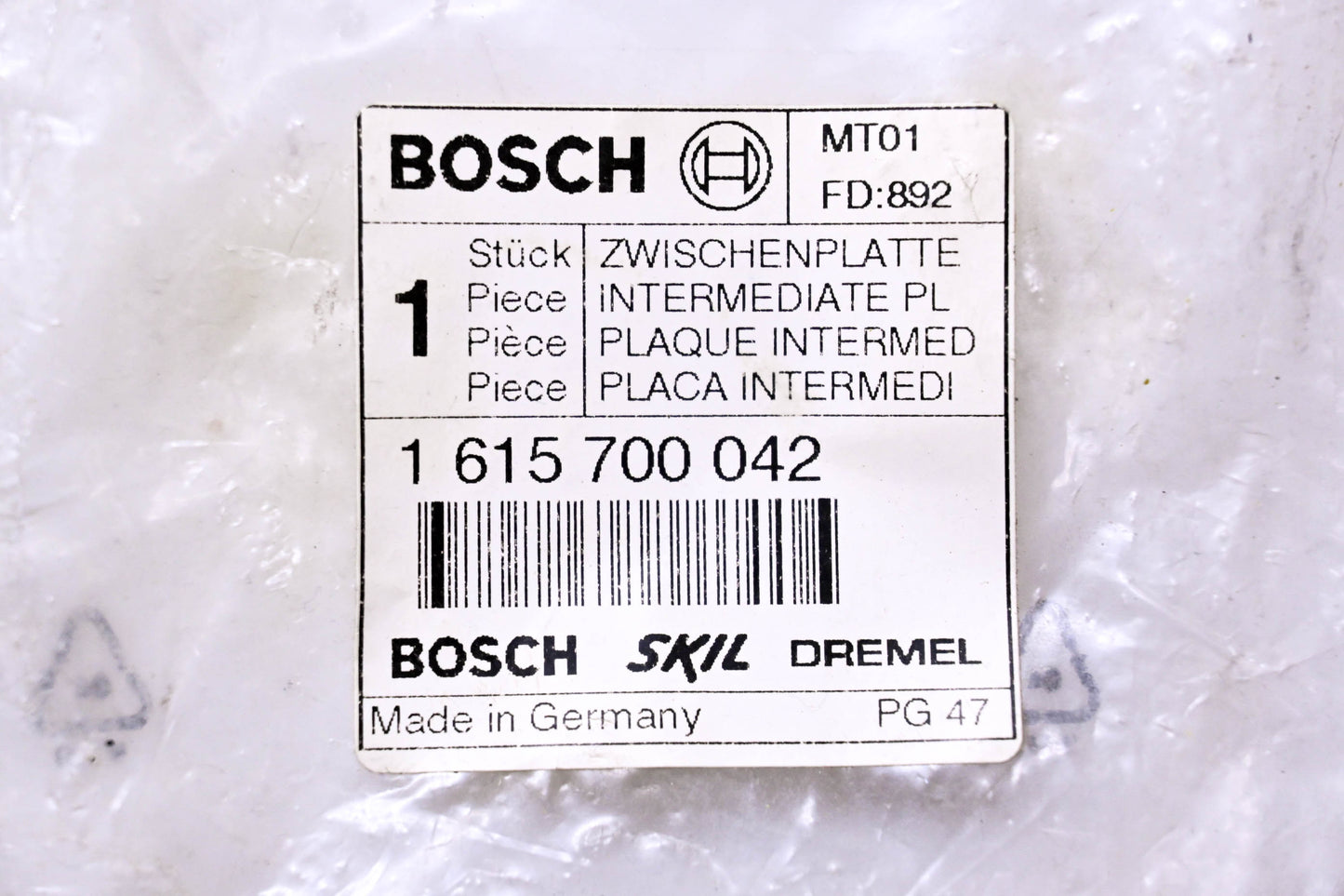 Bosch 1 615 700 042, 1-615-700-042 Intermediate Plate NOS