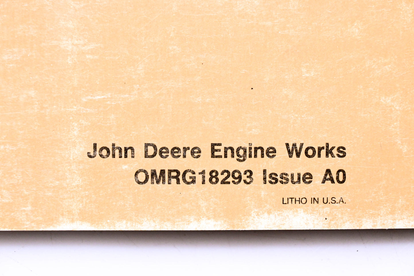 OEM John Deere OMRG18293 300 Series Liter Engines Operator's Manual