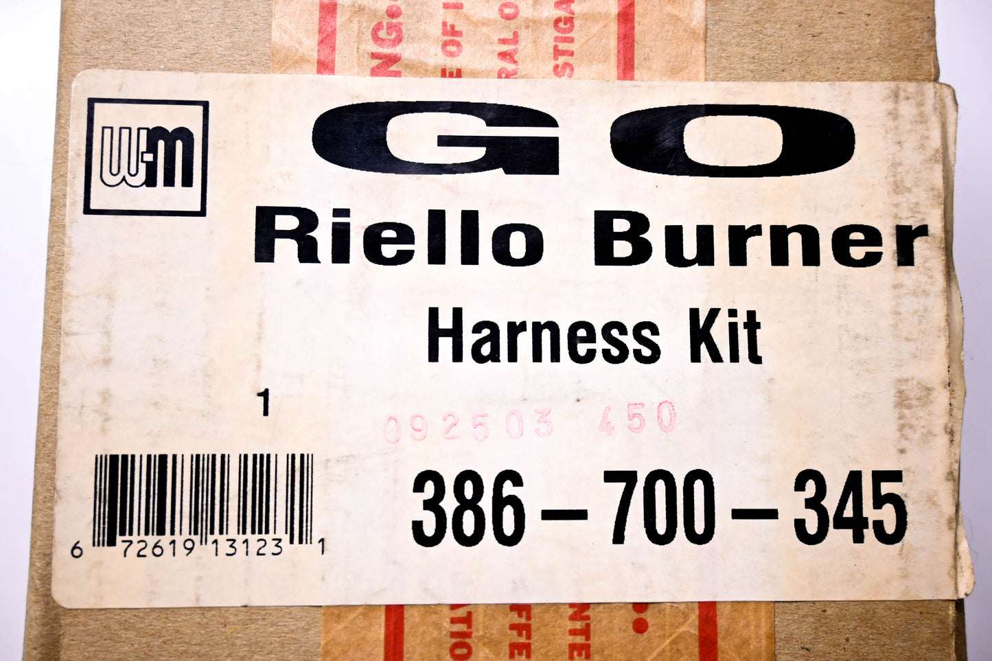 Weil-McLain 386-700-345 Riello Burner Harness Kit NOS