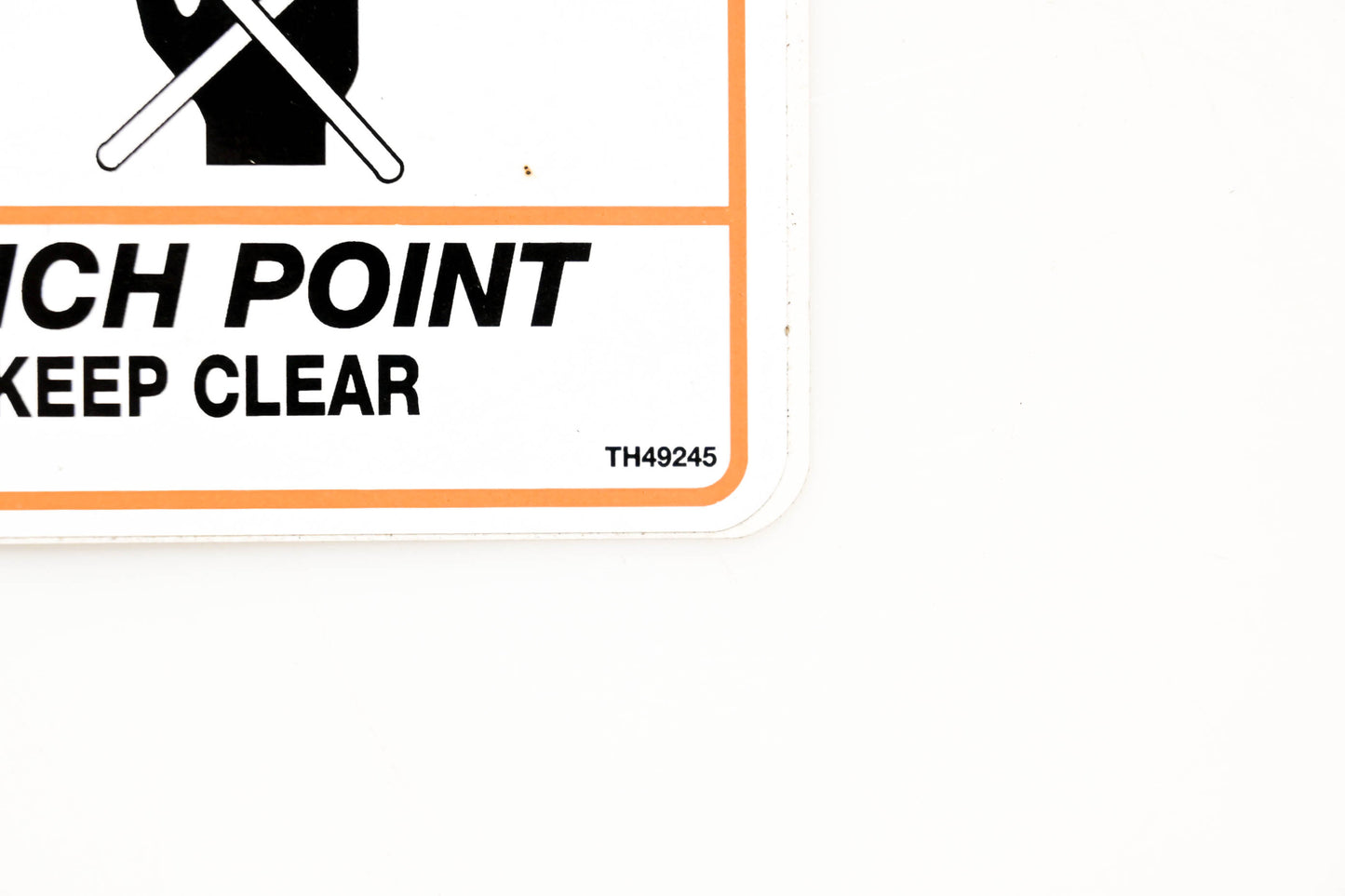 Thomas TH49245 Warning Pinch Point Decal NOS