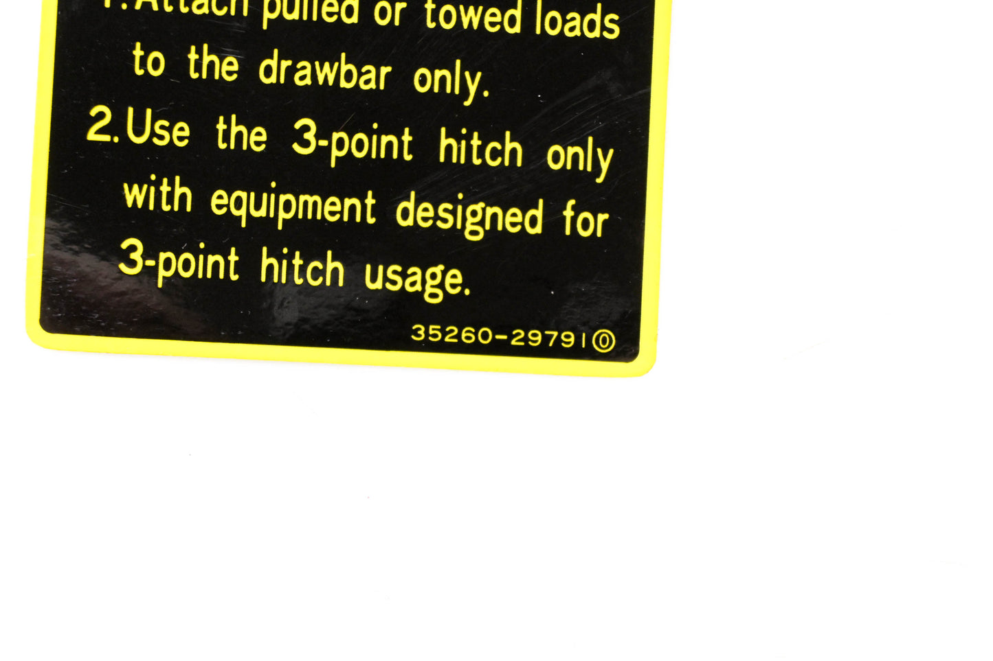 Kubota 35260-29791 Warning Personal Injury Decal NOS