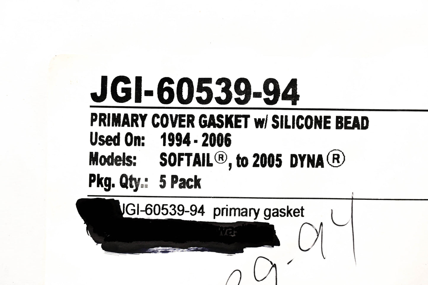 James Gaskets JGI-60539-94 Primary Cover Gasket NOS