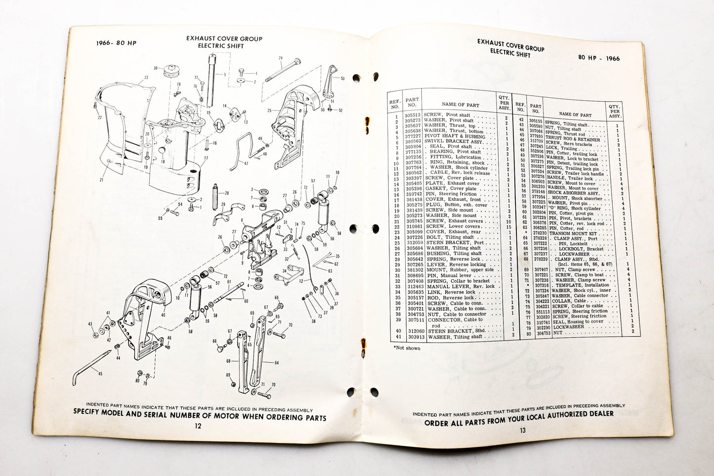 OMC 4323, 278786 Evinrude Parts Catalog 1966 Starflite