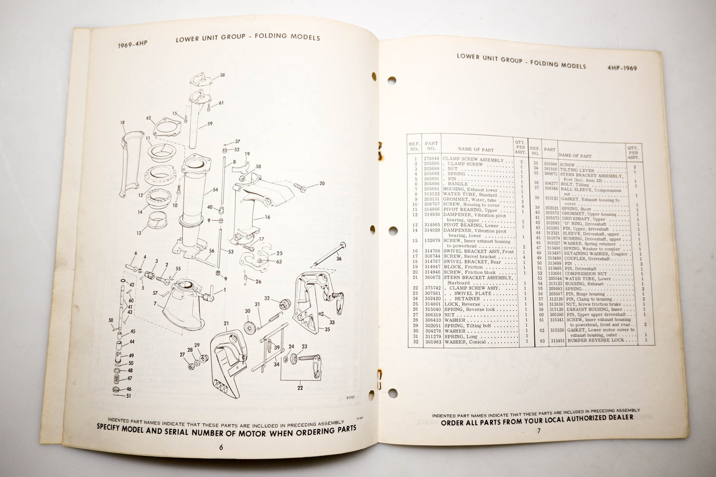 OMC 4614, 279129 Evinrude Parts Catalog 1969 Lightwin Yachtwin