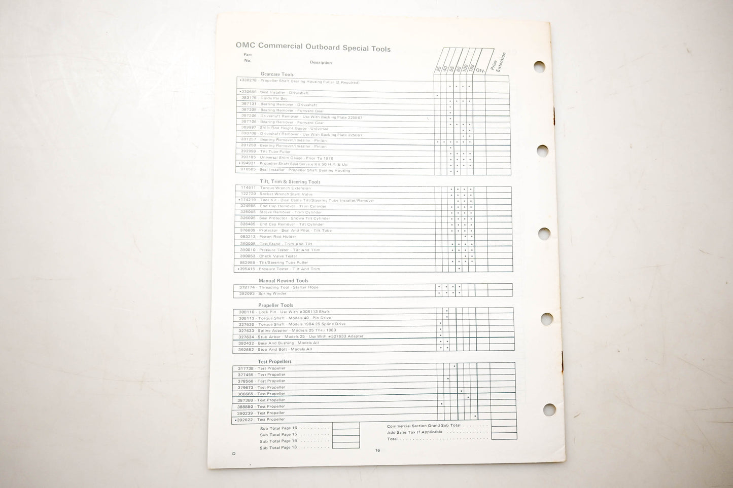 OMC 395402 Special Tool Guide