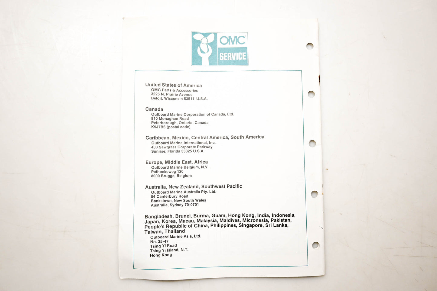 OMC 432233 Parts Catalog 88/90/110 Models