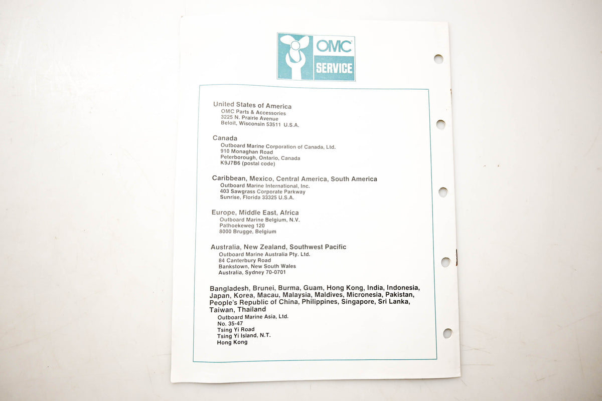 OMC 432205 Parts Catalog Junior Colt Models