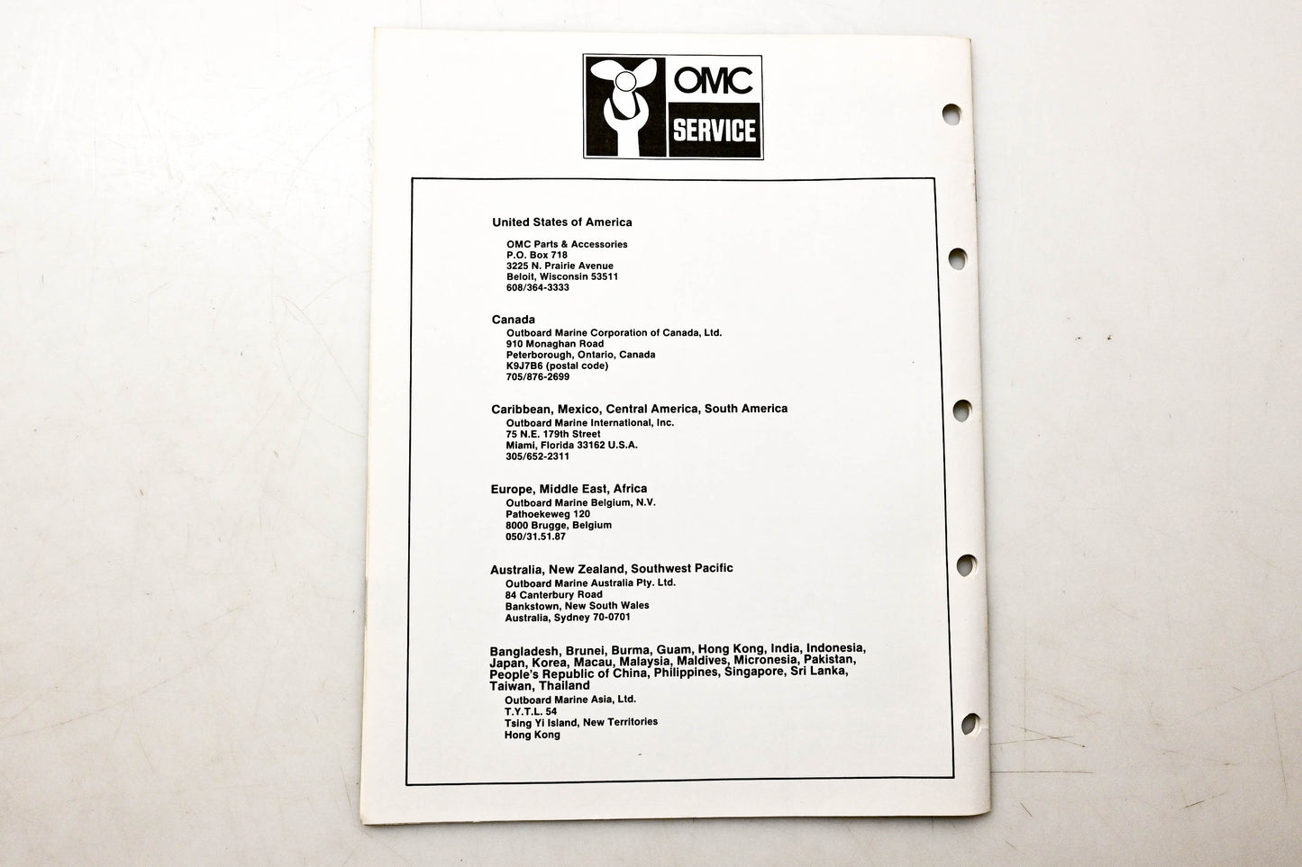 OMC 397294 Parts Catalog 70 Models