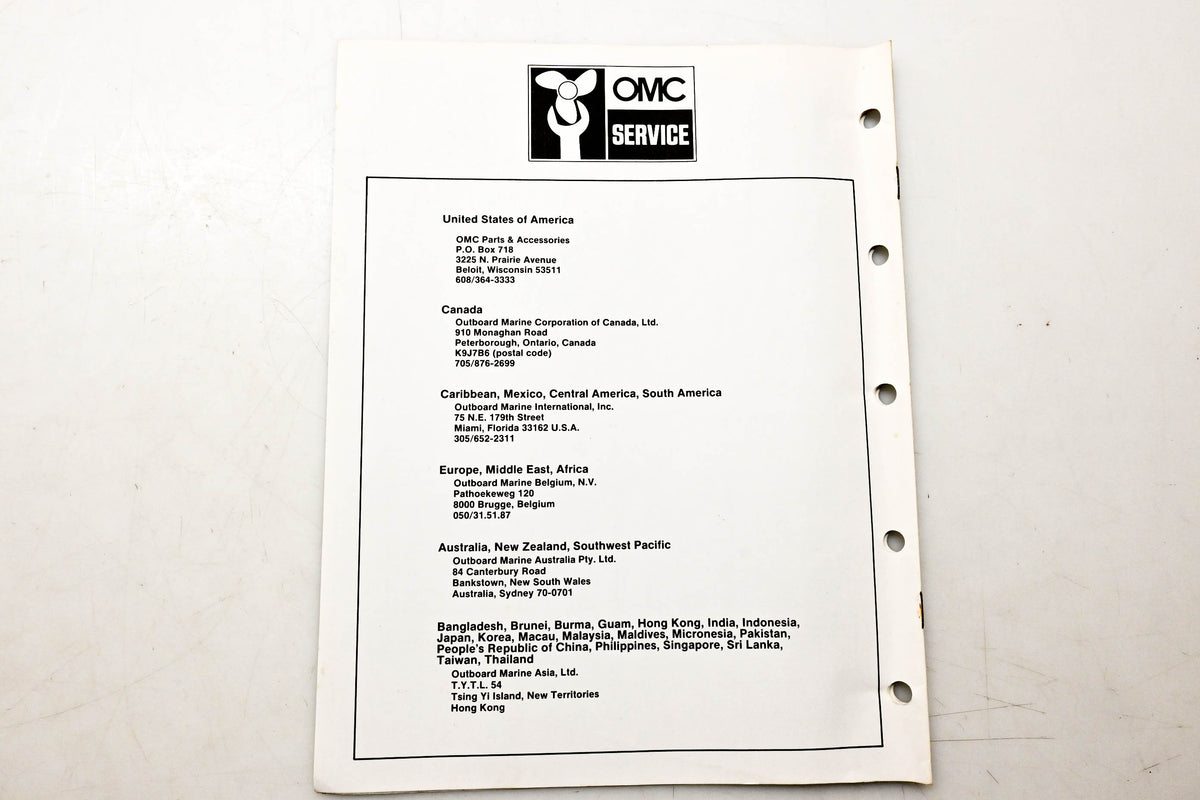 OMC 397282 Parts Catalog 4/4.5 Models