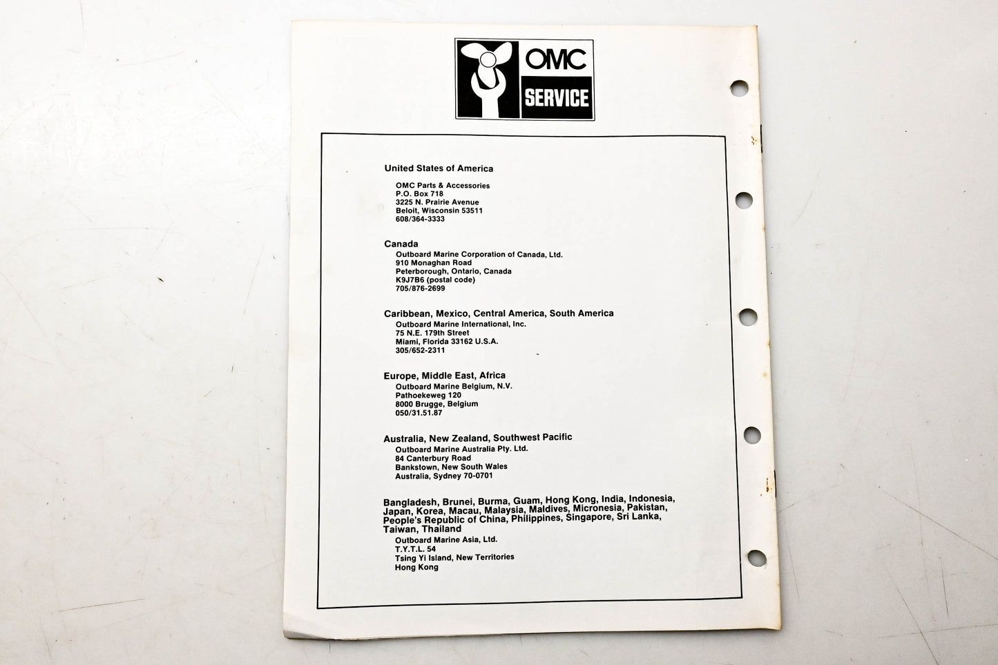 OMC 397284 Parts Catalog 9.9/15 Models