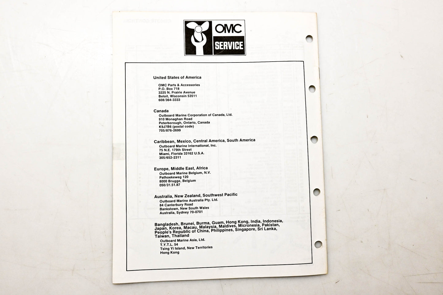 OMC 397287 Parts Catalog 30/35 Models
