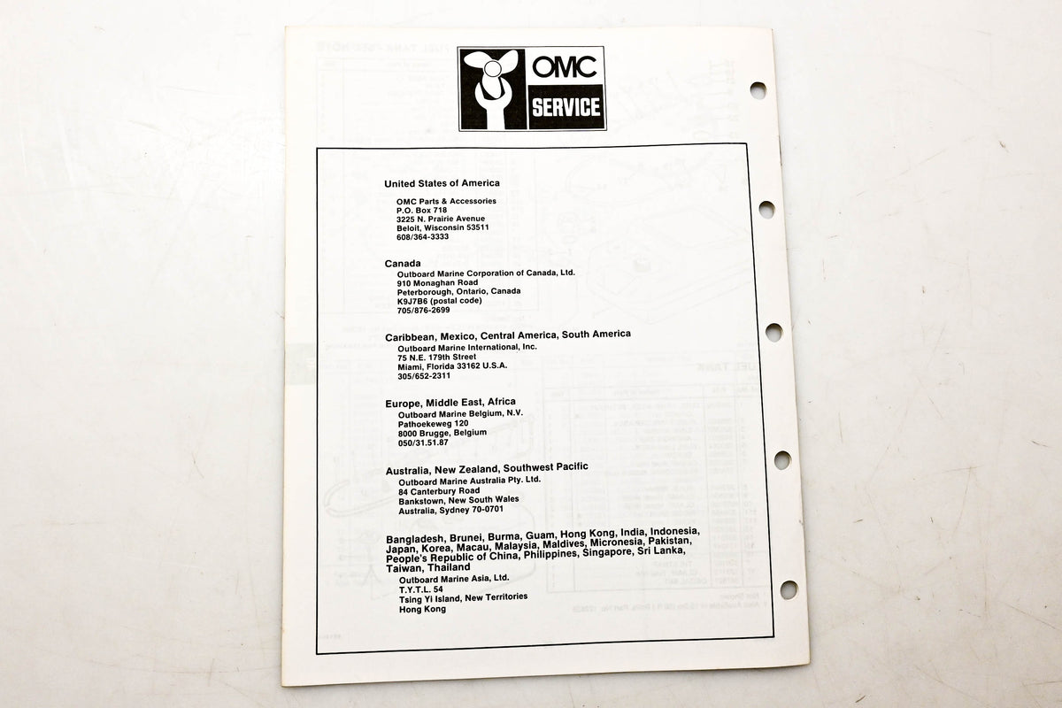 OMC 397288 Parts Catalog 40 Models