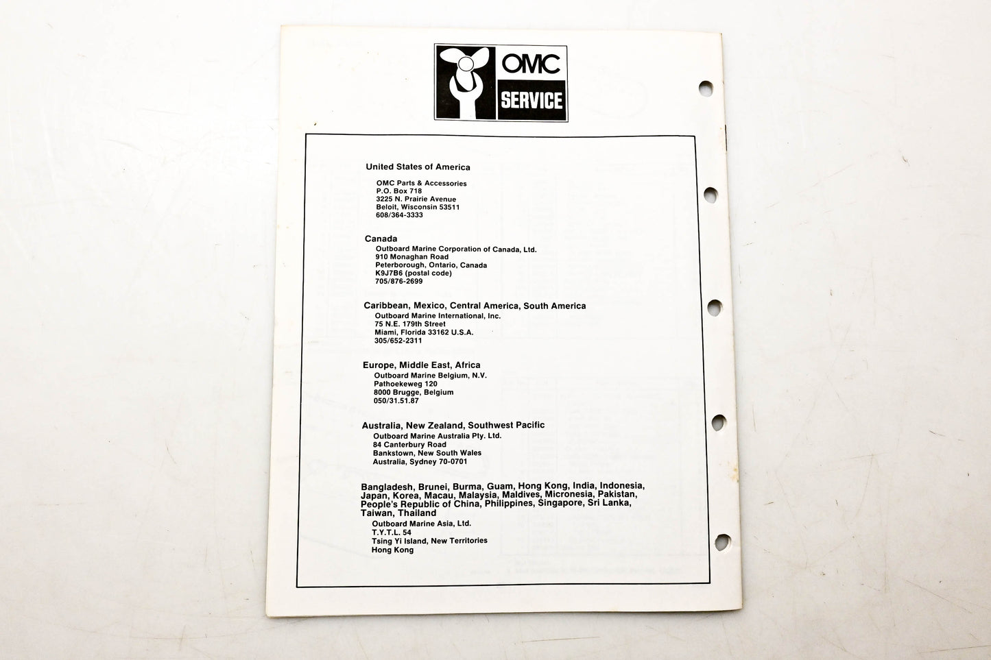 OMC 397290 Parts Catalog 45/55 Models