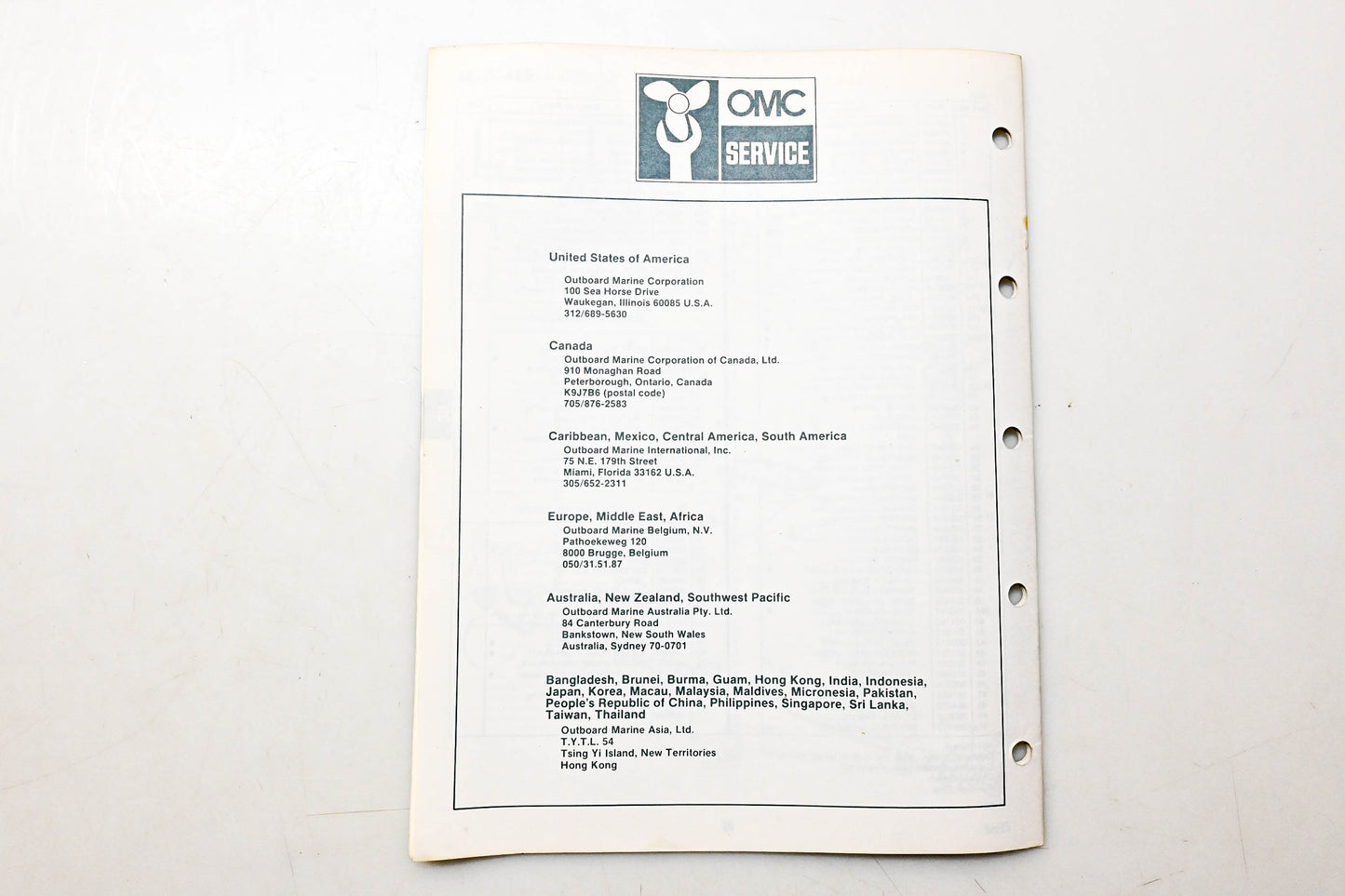 OMC 394674 Parts Catalog 25 Models