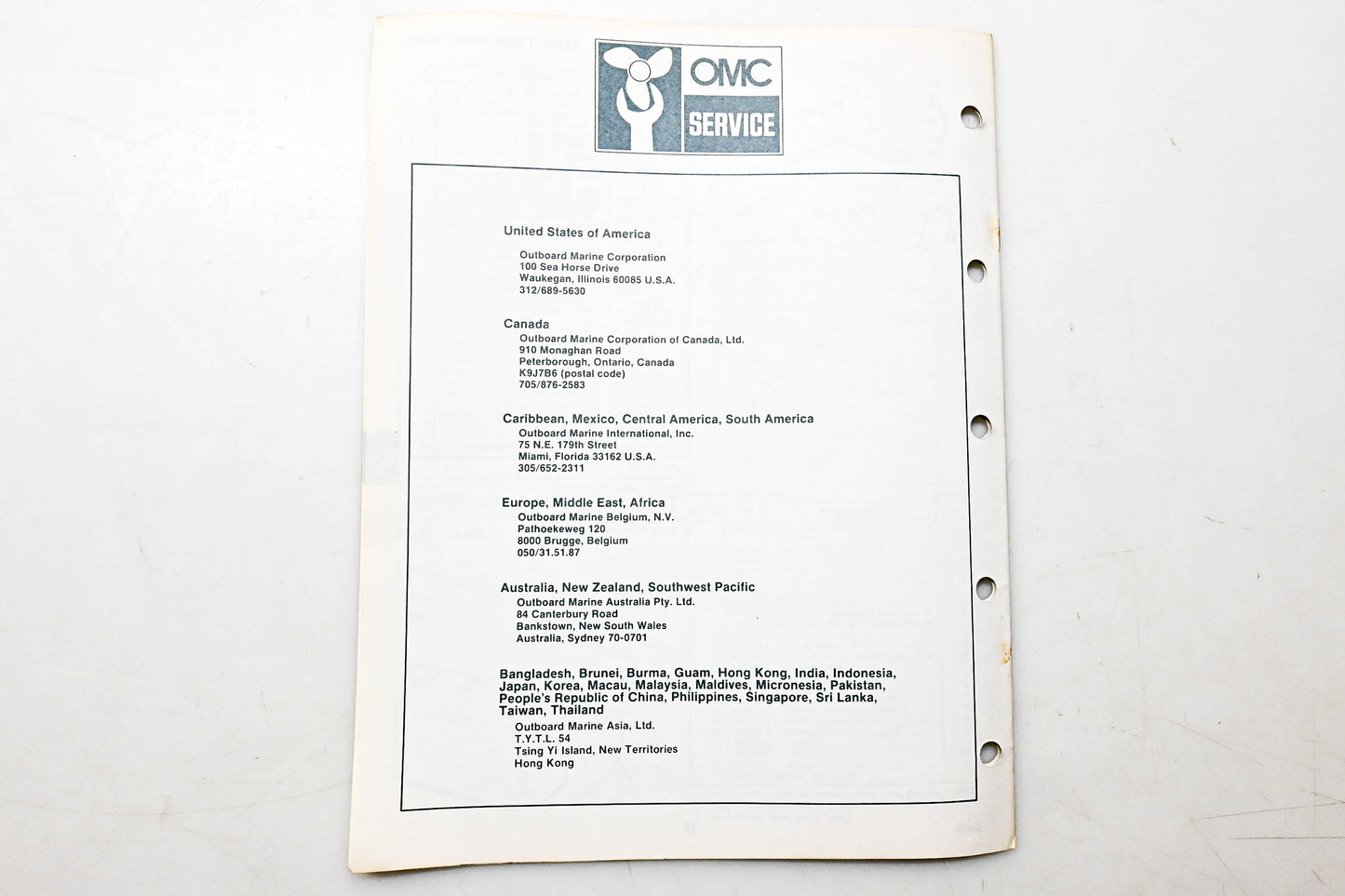 OMC 394676 Parts Catalog 40 Models