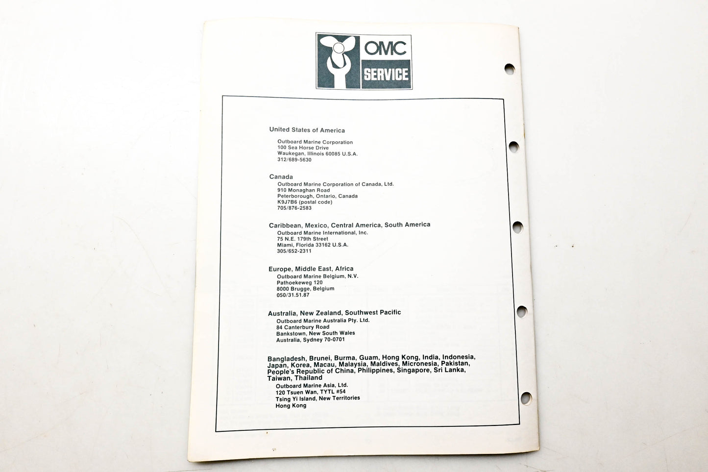 OMC 395065 Parts Catalog 55 Models