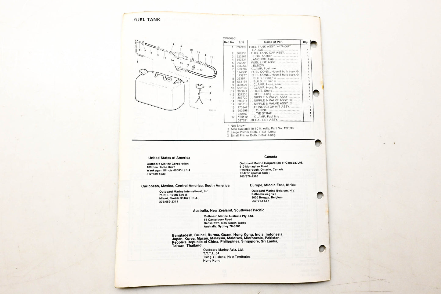 OMC 395066 Parts Catalog 65 Models