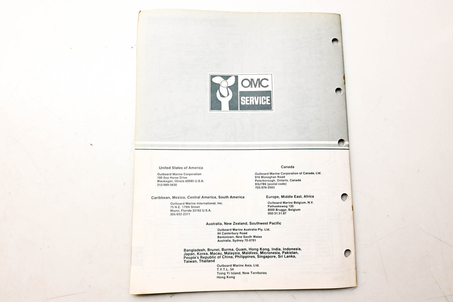 OMC 394681 Parts Catalog V-6 Models