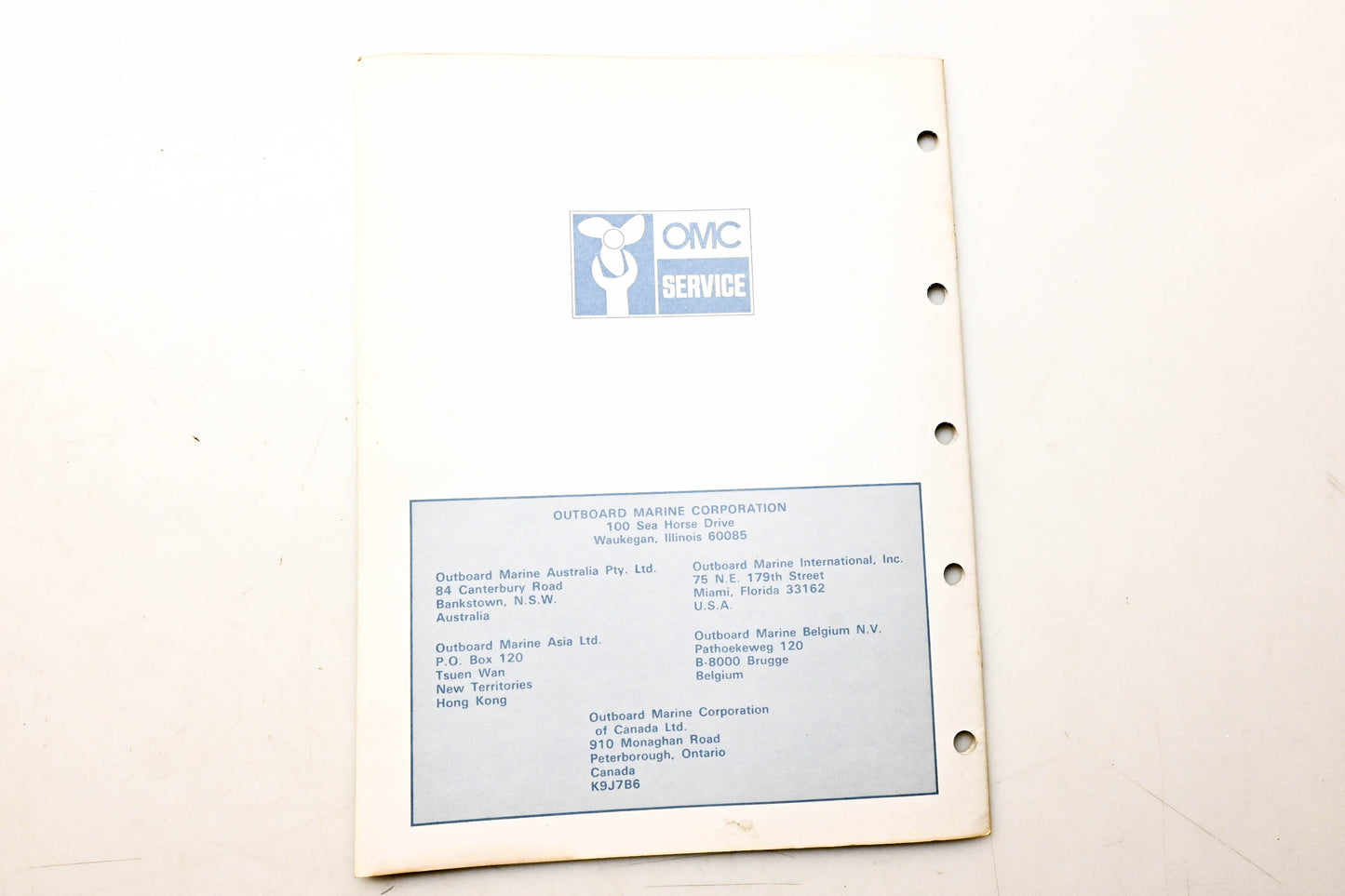 OMC 392976 Parts Catalog 20/25 Models