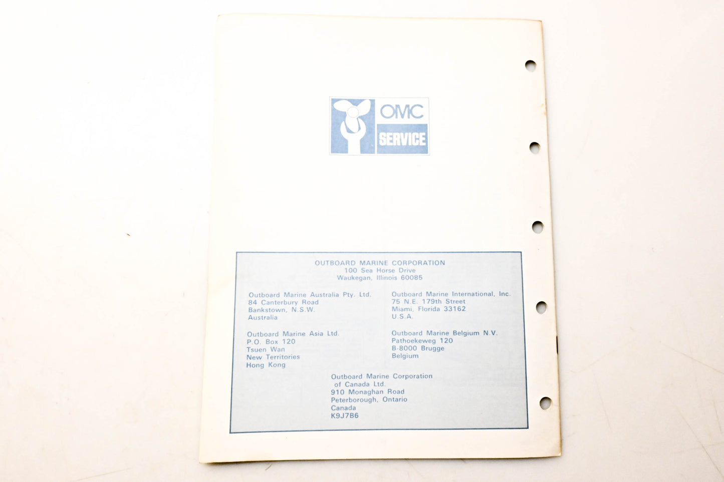 OMC 392974 Parts Catalog 25 Models