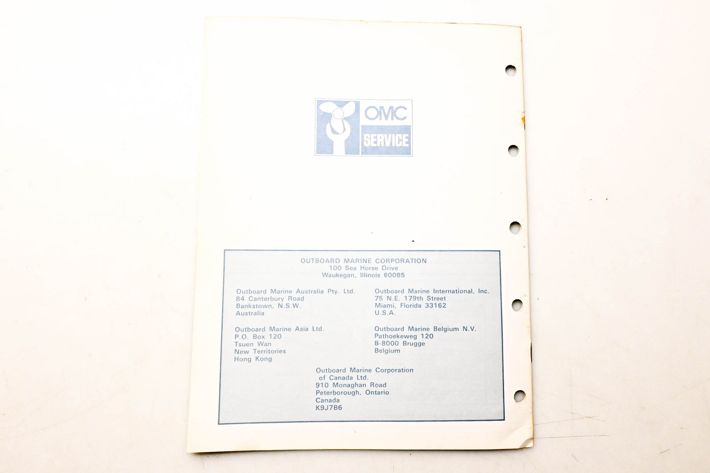 OMC 393030 Parts Catalog 55 Models