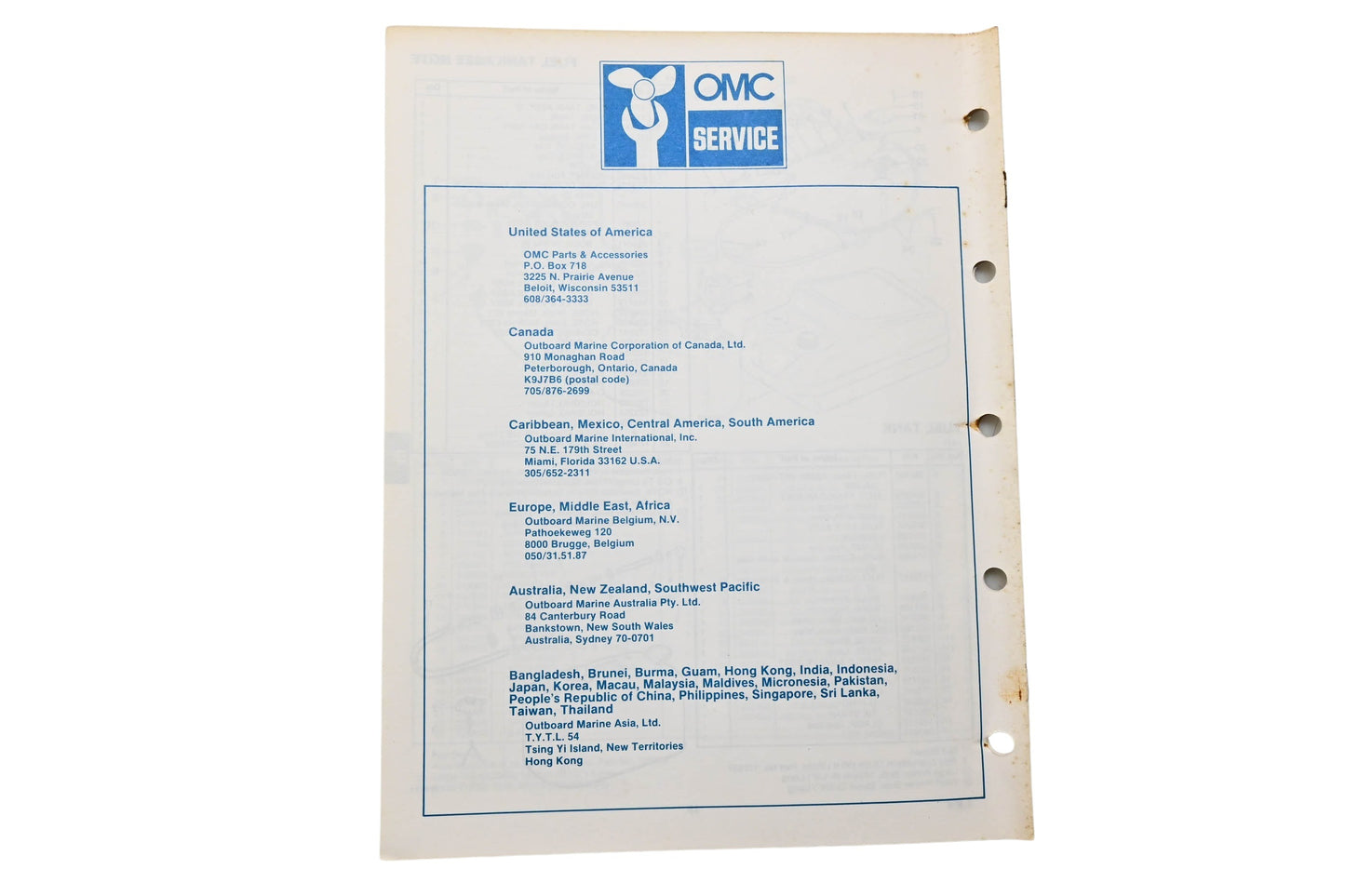 OMC 395675 Parts Catalog 40 Models